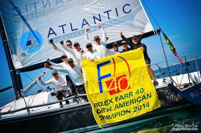 Victory Celebration - Plenty owner Alex Roepers and crew - Farr 40 North American Championship 2014 © Farr 40 Class Association